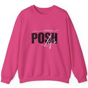Happiness is Posh Life Unisex Heavy Blend™ Crewneck Sweatshirt